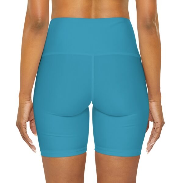 Women's High Waisted Shorts (Turquoise) - Image 4