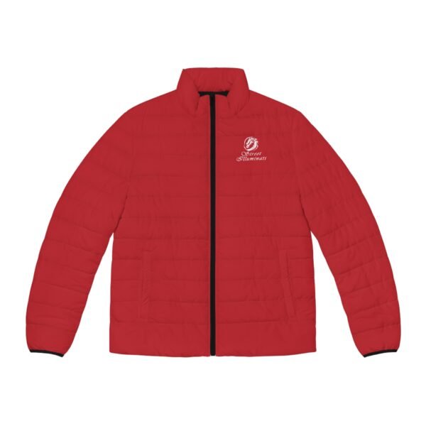 Men's Puffer Jacket (Red) - Image 2