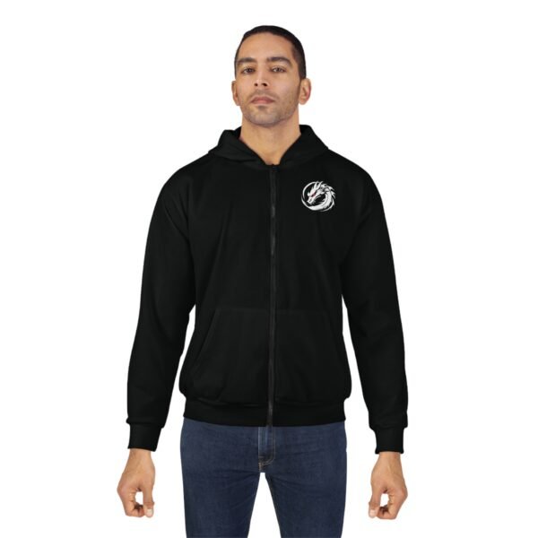 Mens Black Zip Hoodie - Image 4