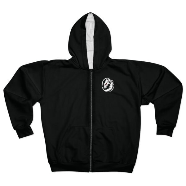 Womens Black Zip Hoodie - Image 2