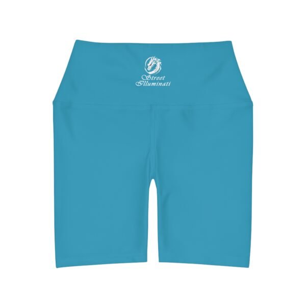 Women's High Waisted Shorts (Turquoise) - Image 2