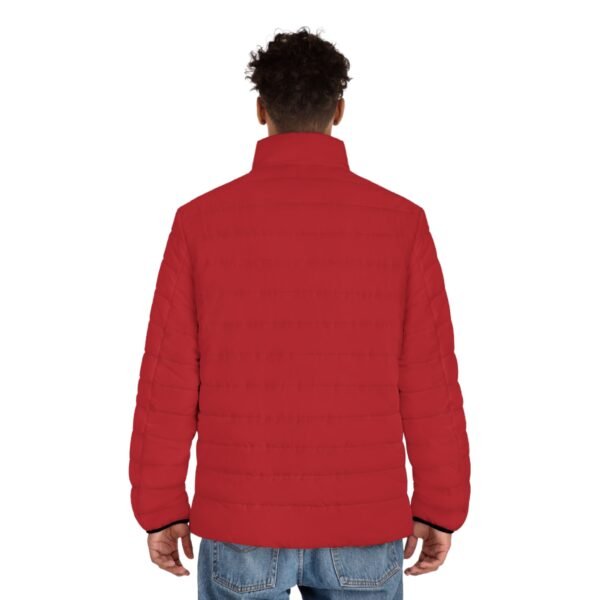 Men's Puffer Jacket (Red) - Image 4