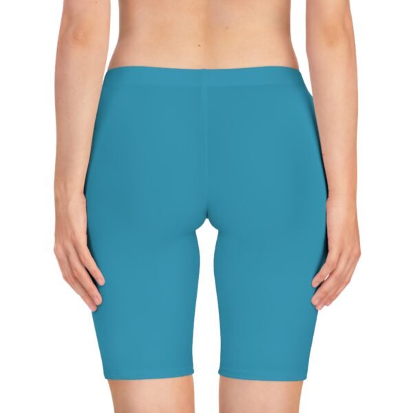 Turquoise Women's Bike Shorts - Image 4