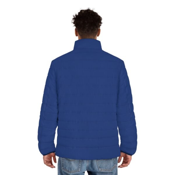 Men's Puffer Jacket (Blue) - Image 4