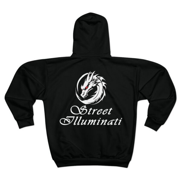 Mens Black Zip Hoodie - Image 2