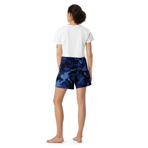 Blue Camo Athletic Long Shorts - Image 3